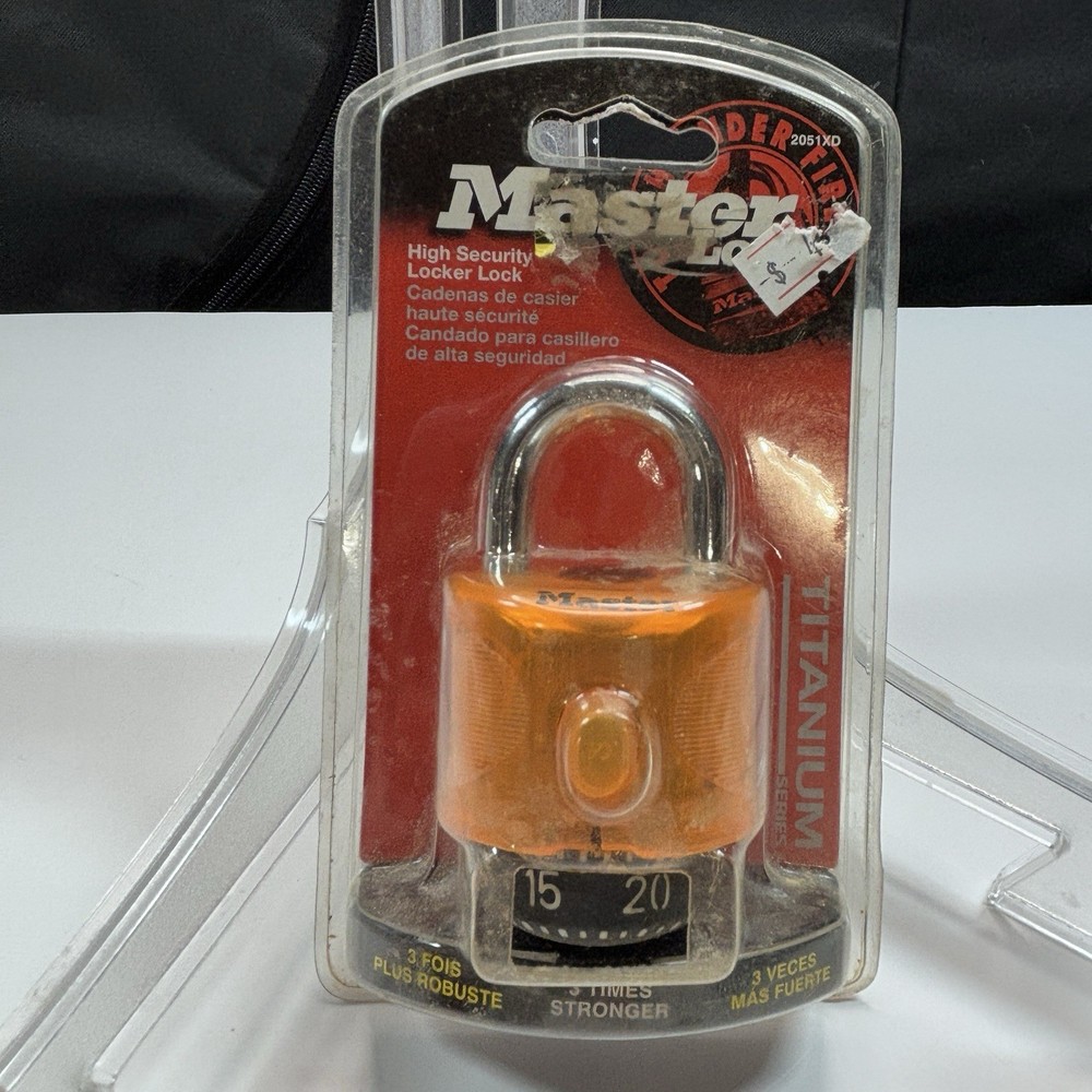 Master Lock Titanium Series Combination Lock 3X Stronger Yellow