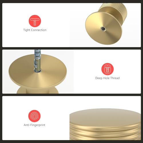 10 Pack Brushed Gold Cabinet Knobs Brass Kitchen Cabinet Knobs, Gold Dresser