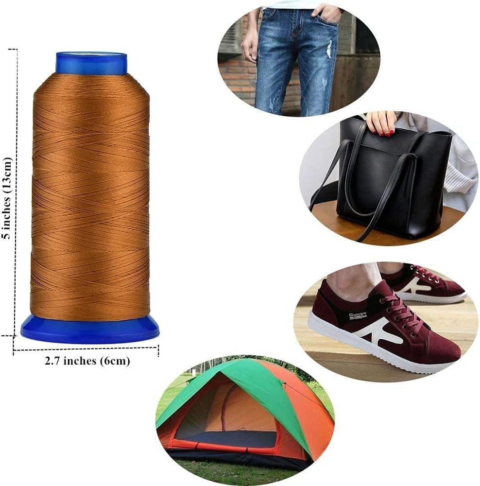 Durable 210D/3 UV Resistant Polyester Thread - Perfect for Upholstery & More