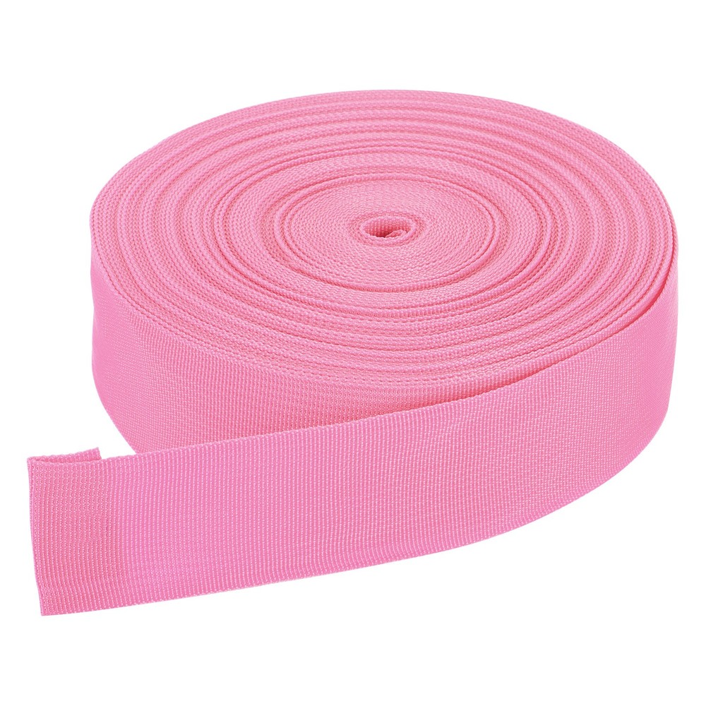 50 Yard x 50mm Width Nylon Webbing Strap for Backpack Strapping, Sewing, Pink