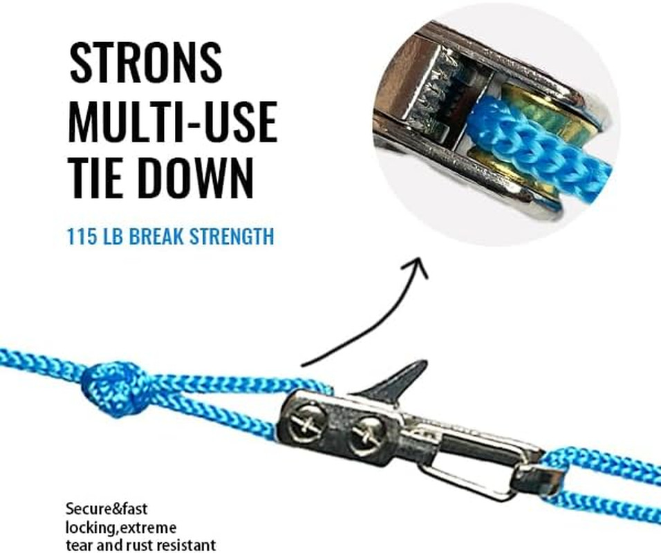 Rope Tightening Tool & Tensioner: Retractable Rope with Alloy Buckle for Outdoor