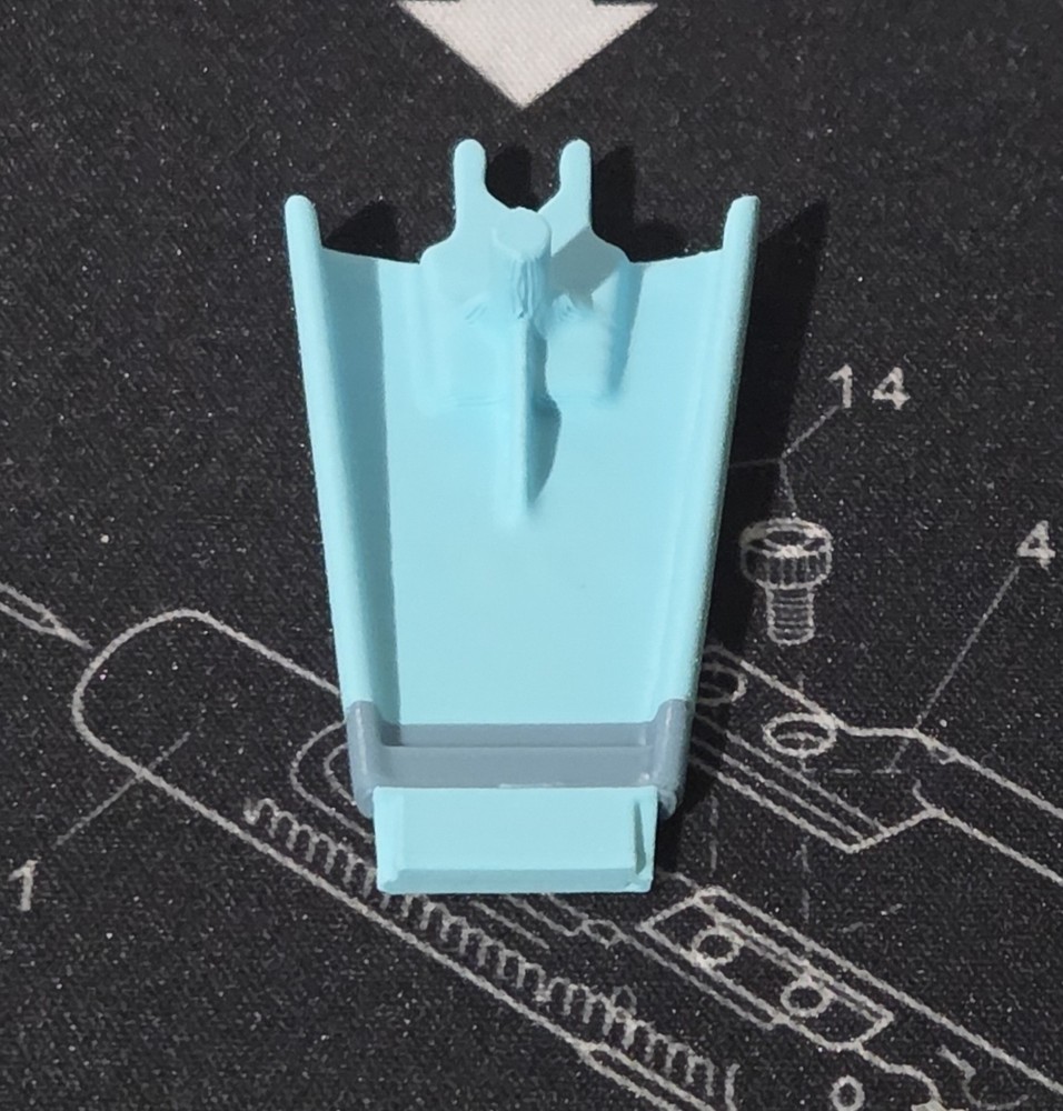 Transformers G1 Blurr 3D Printed Replacement Shield Front Clip