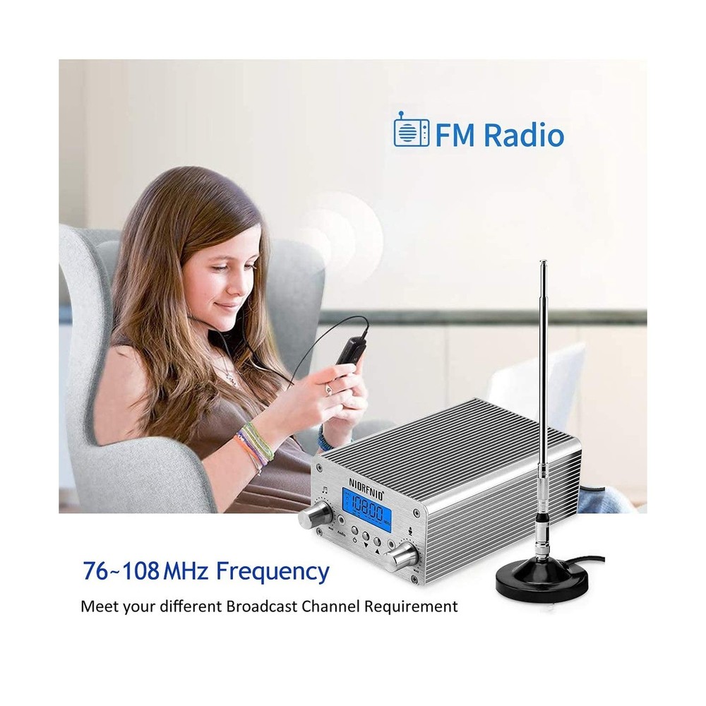 NIORFNIO 15W Fm Transmitter - Bluetooth Wireless Stereo Broadcasting Range 87...