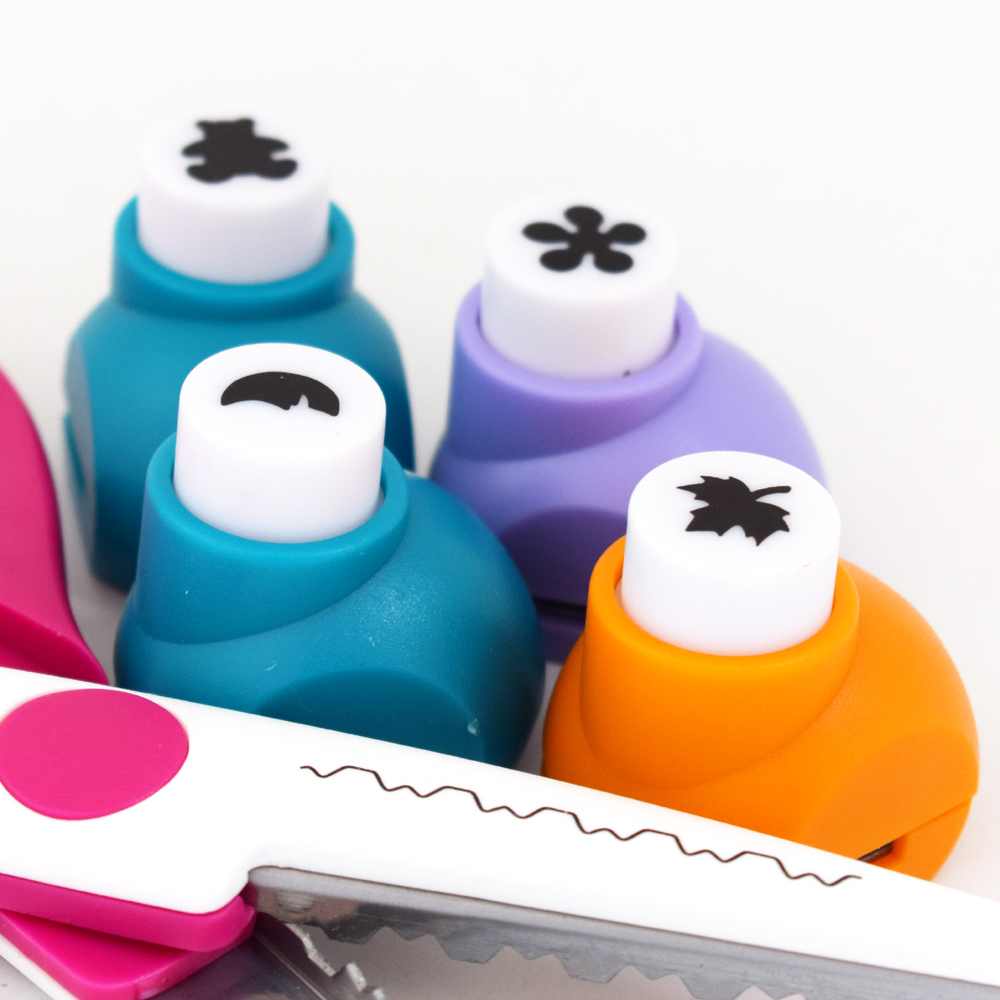 10sets Creative Paper Edger Scissors Lace Scissors + 4x different Craft Punch