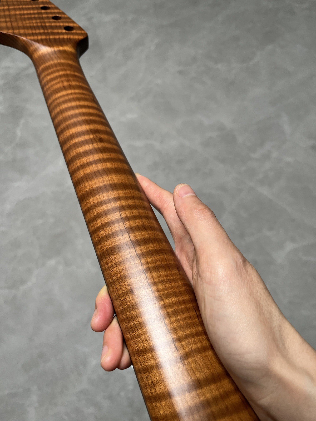 NEW Stainless Jumbo Frets Ebony 22fret Roasted Flame Maple electric guitar neck