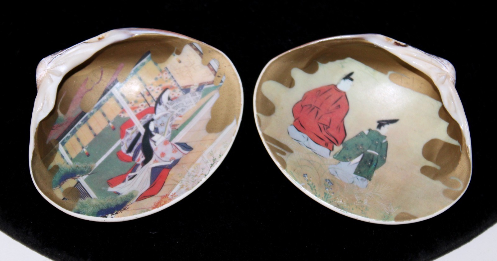 Kaiawase Vintage Japanese Clam Shell Matching Game Genji Tale