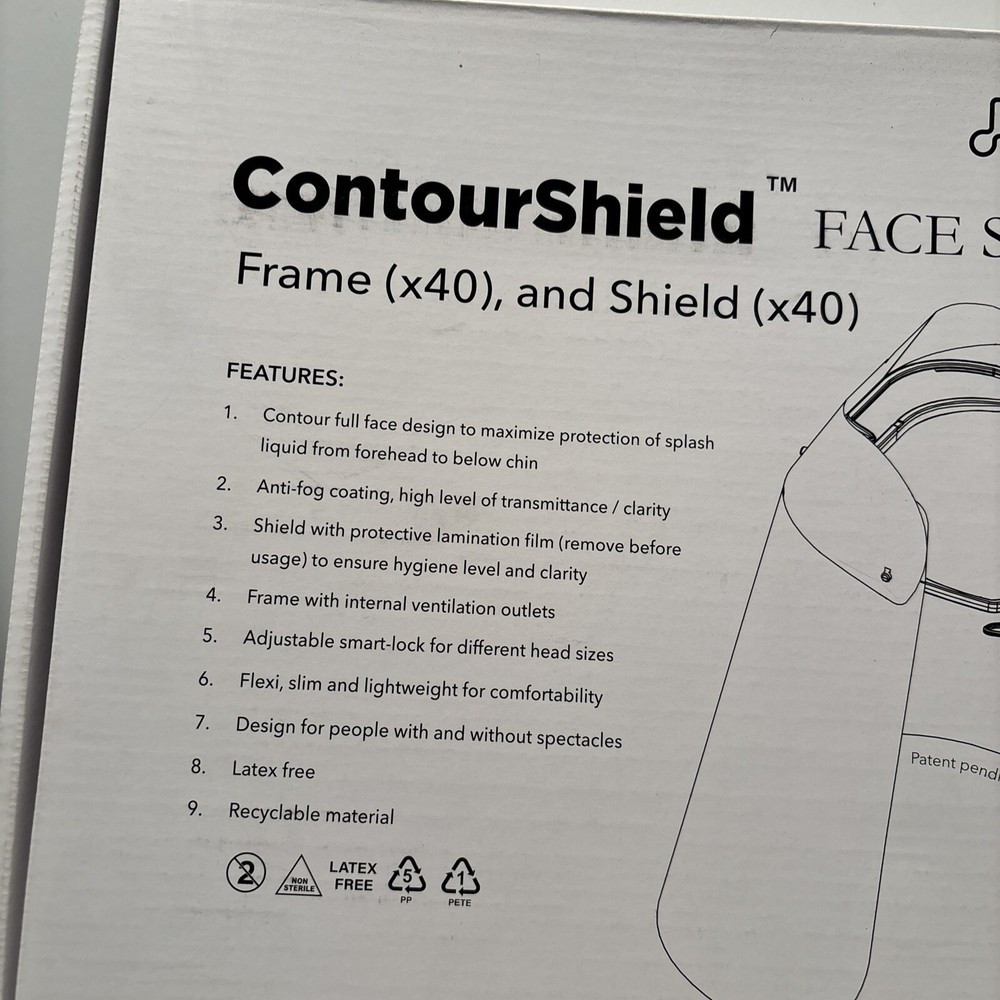 Pacificare Countourshield Face Shield 40 Pcs