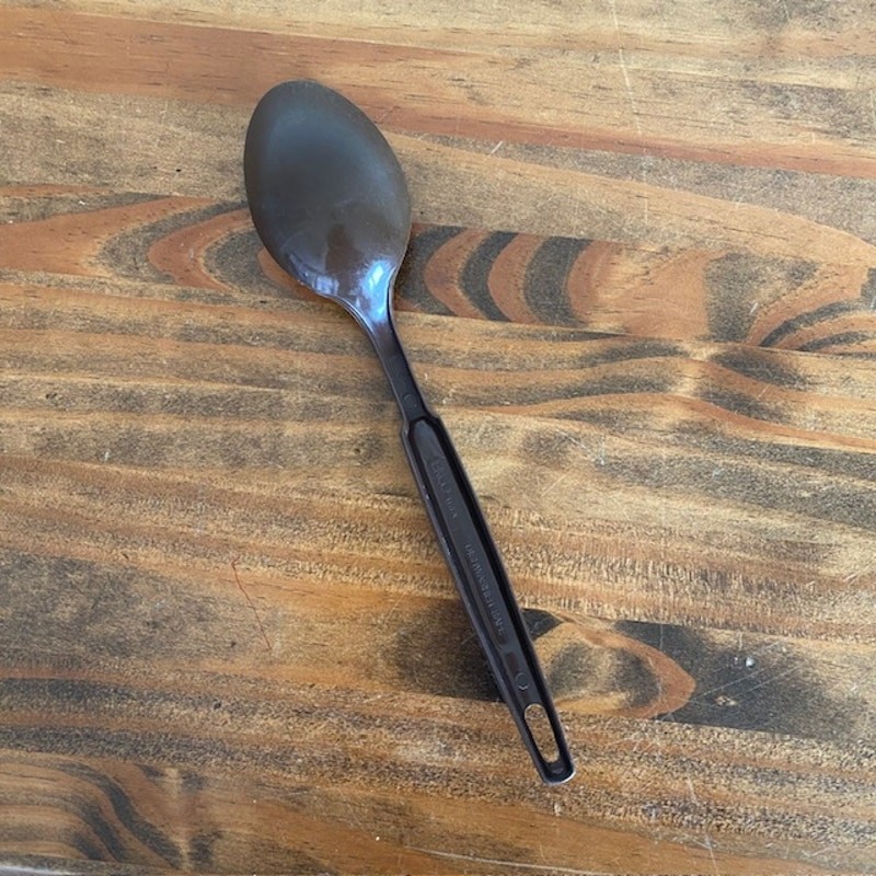 Vintage EKCO USA Brown Solid Serving Spoon