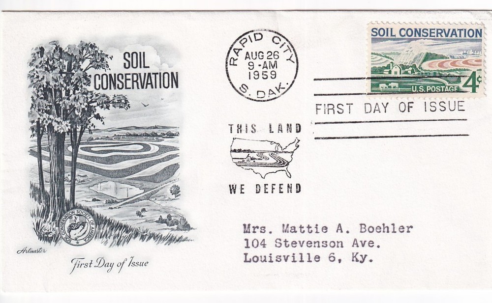 STAMP US SCOTT 1133 "Soil Conservation" 4 CENT 1959 FDC - C