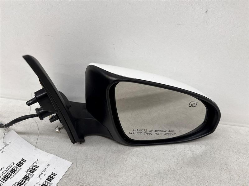 2014-2019 Toyota Corolla Passenger Right White Door Mirror OEM Power Tested Unit