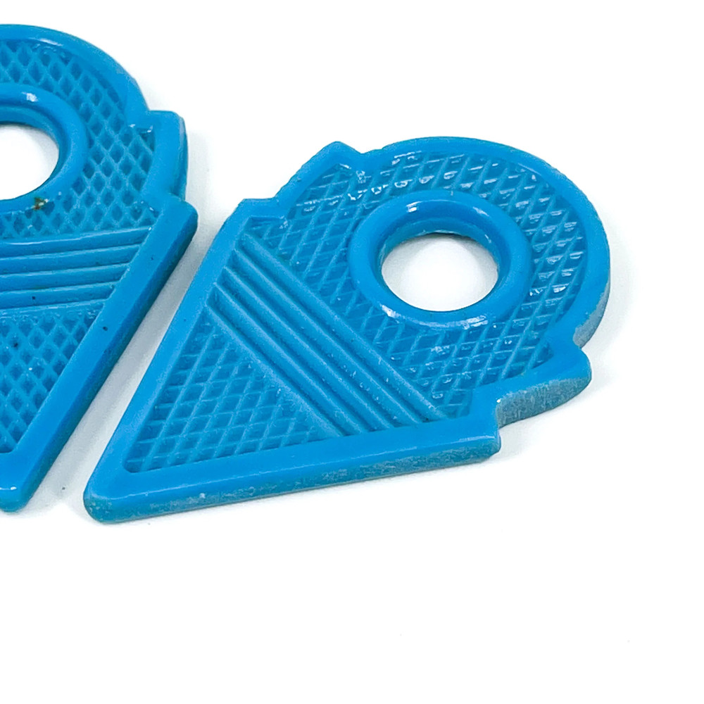 3 Blue Glass Talhakimt Pendants
