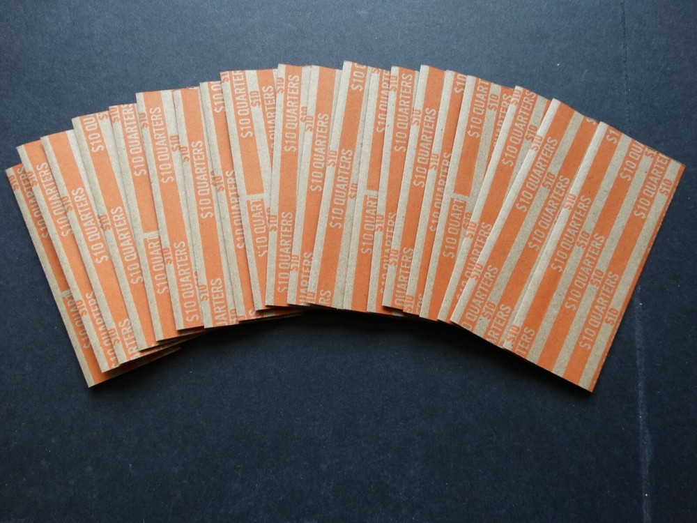 20 Quarters Coin Striped Wrappers