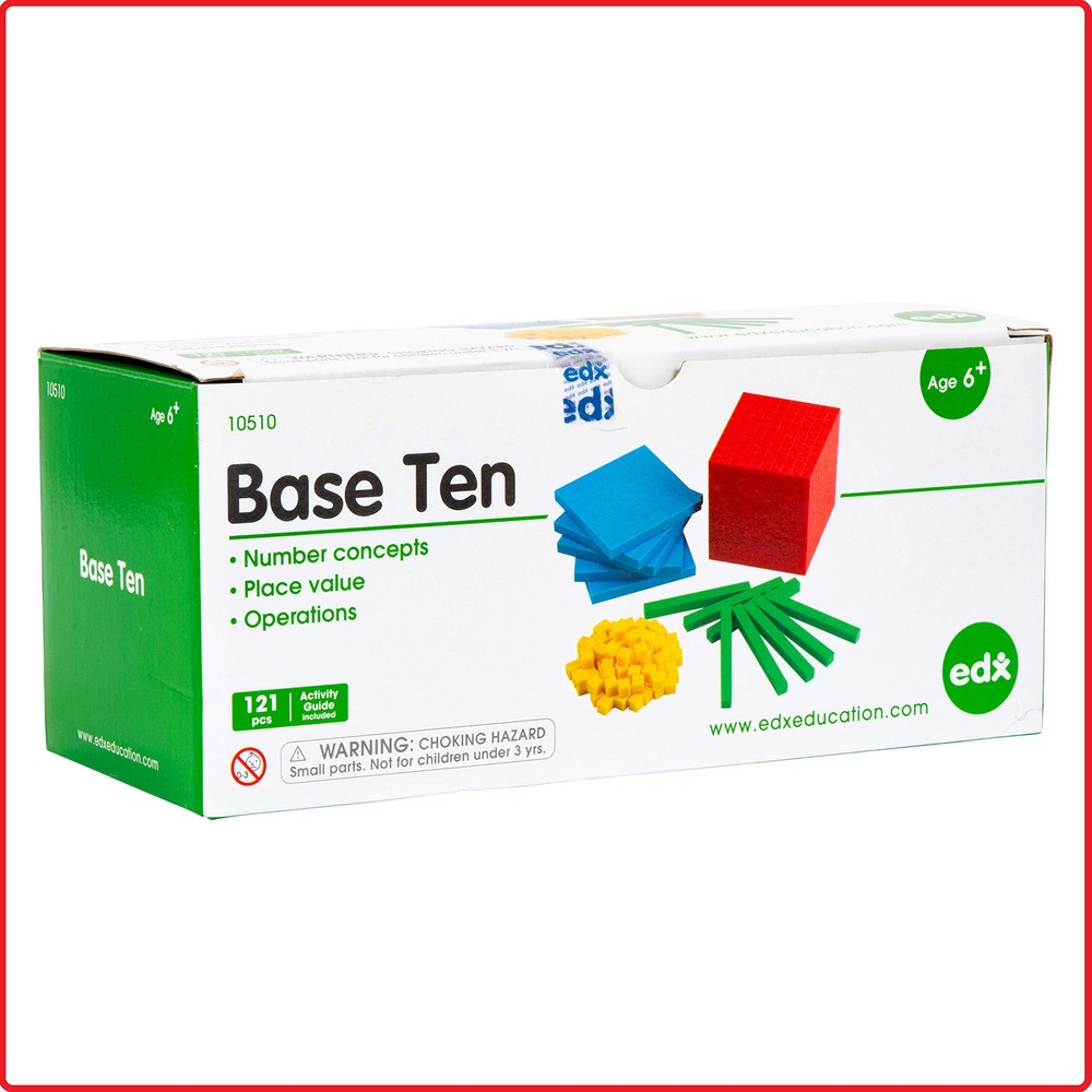 Base Ten Counting Blocks Set for Learning Math Place Value and Decimals