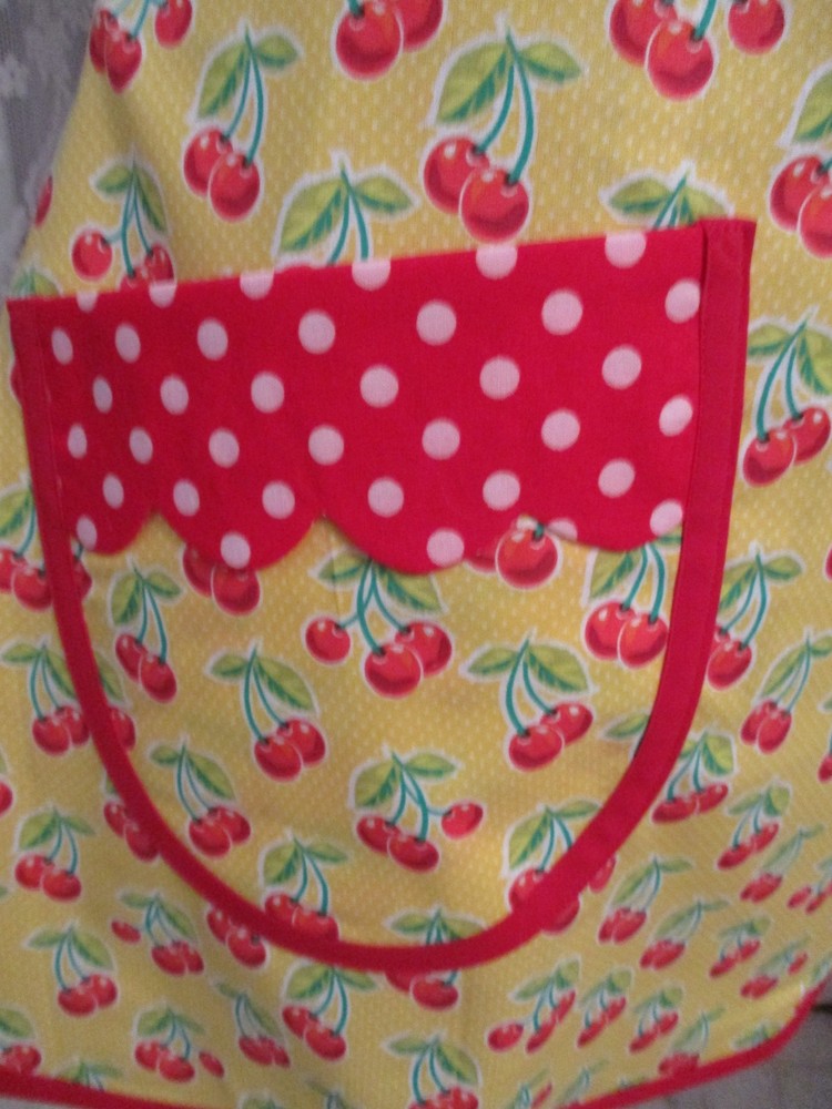 HANDMADE APRON CHERRIES