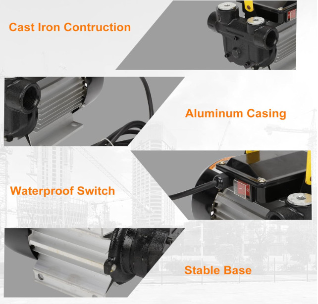 Bomba combustible 110V 60L/min autocebante diésel queroseno