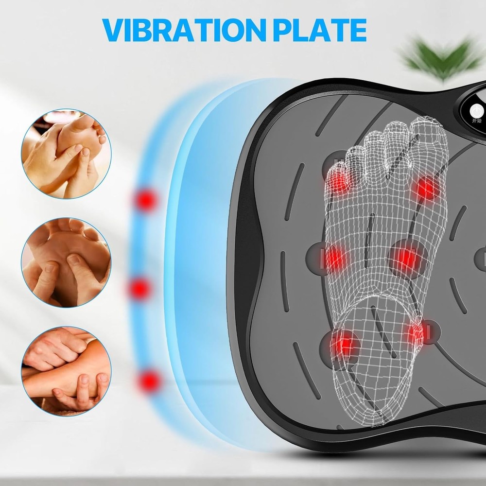 Multi-Functional Vibration Exercise Plate for Lymphatic Drainage and Weight Loss