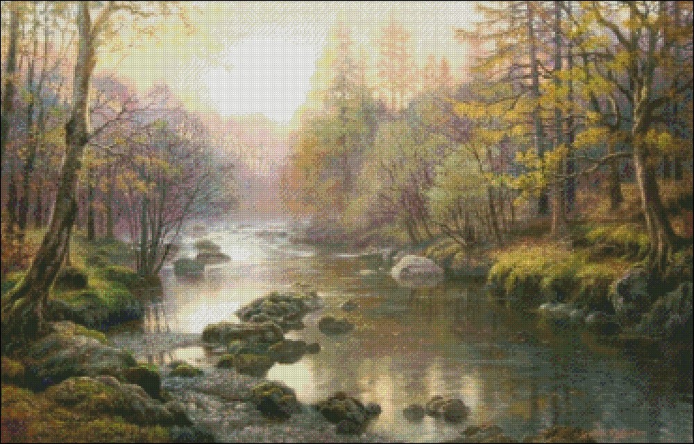 Chart Needlework Craft DIY - Counted Cross Stitch Patterns - Along The Duddon