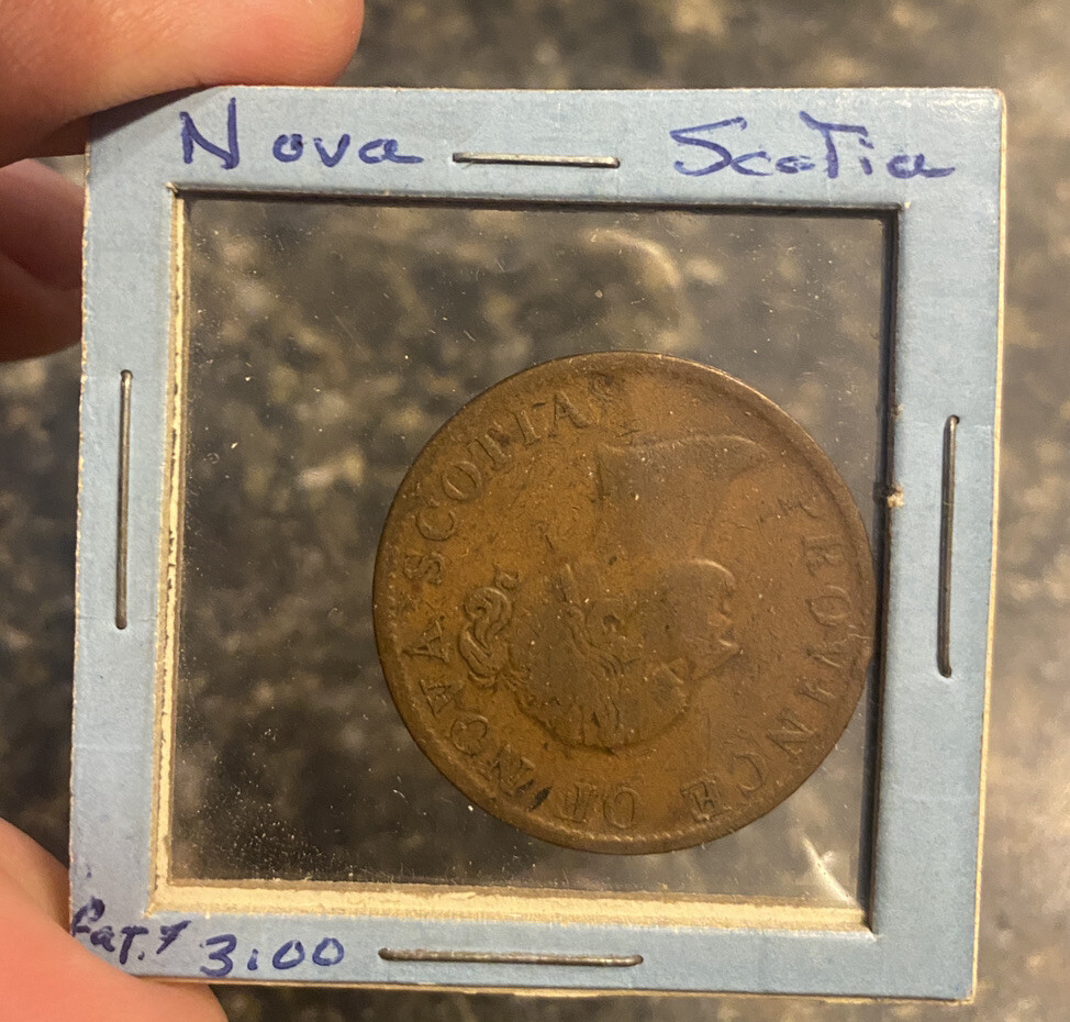 1843 Canada Nova Scotia Half Penny Token