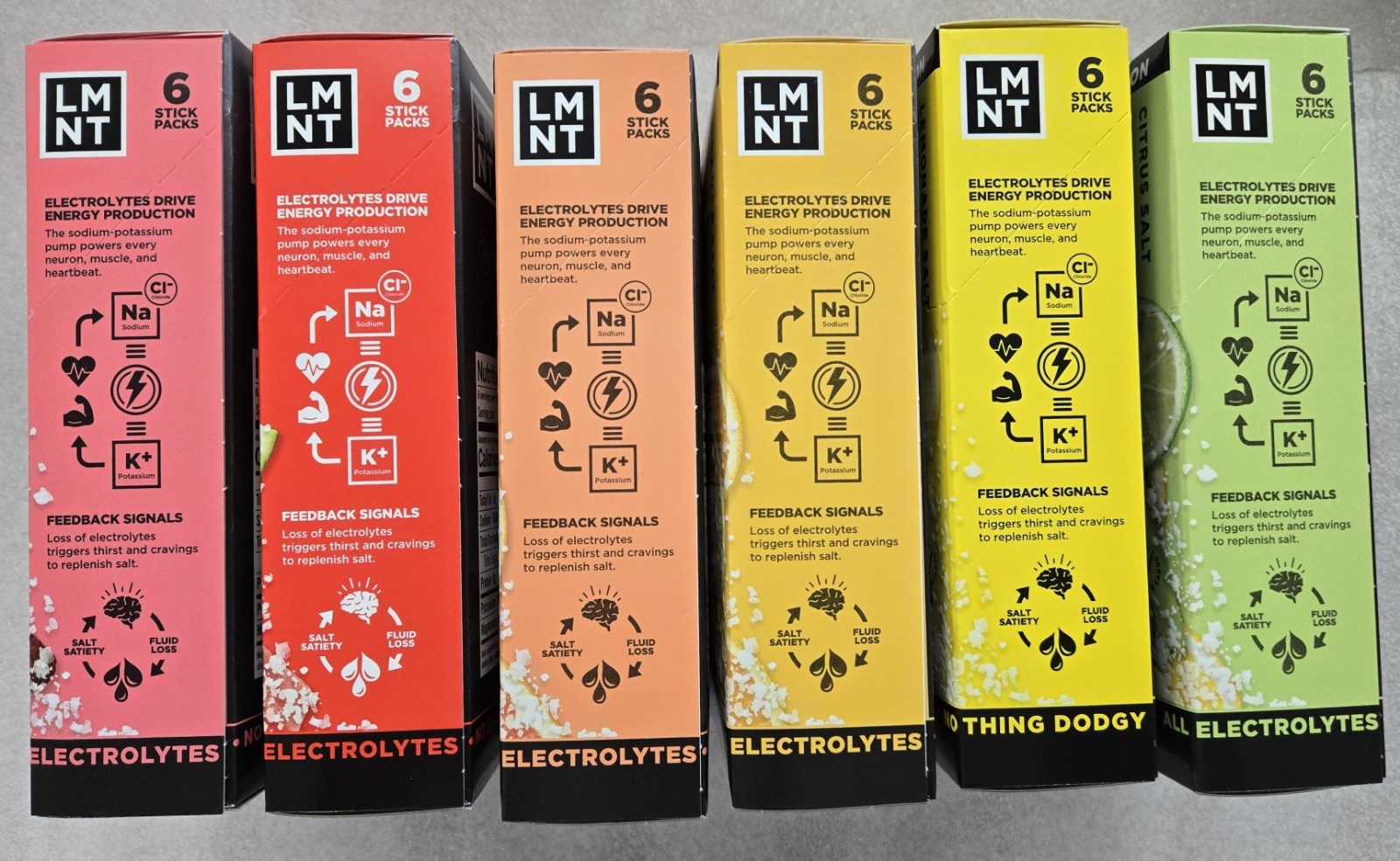 LMNT Zero-Sugar Electrolytes Drink Variety 36 Pack 6 Flavors Non-Caffeinated