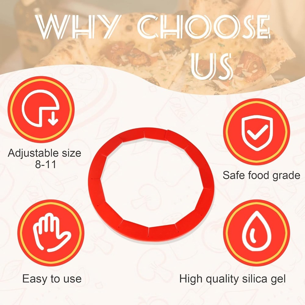 2 Pack Adjustable Silicone Pie Crust Shield Pie Bpa-Free Protectors Adjustable B