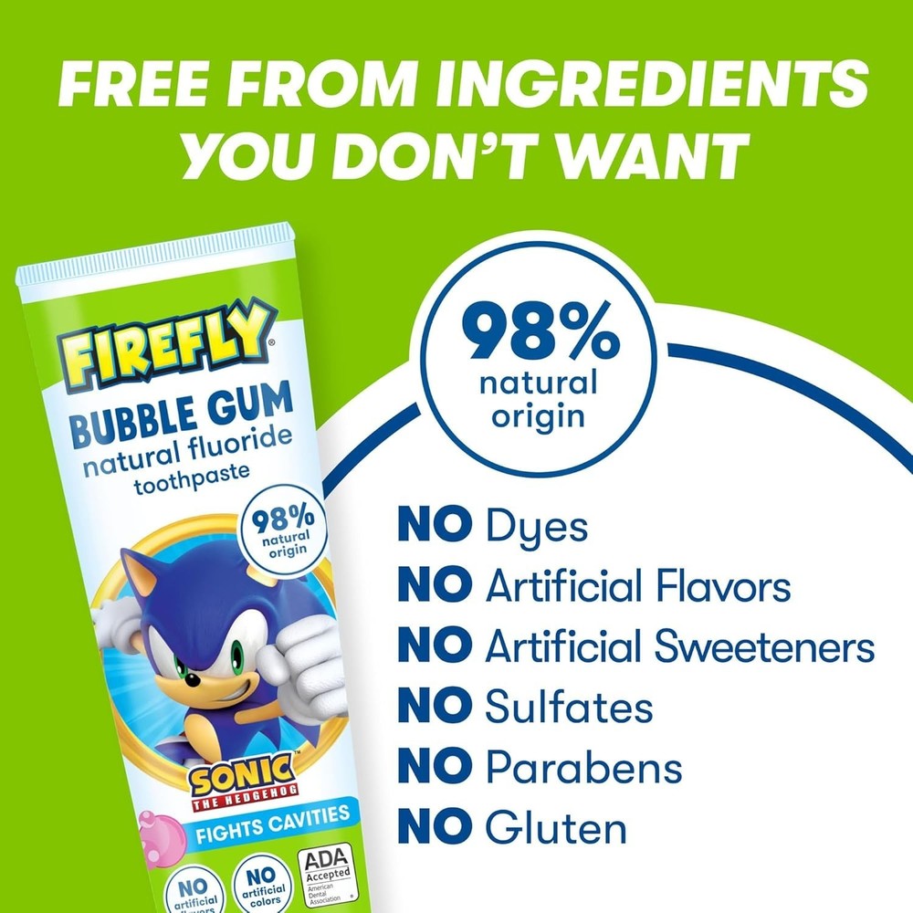Bubble Gum Kid's Natural Fluoride Toothpaste - ADA Accepted, Fun 4.2 OZ