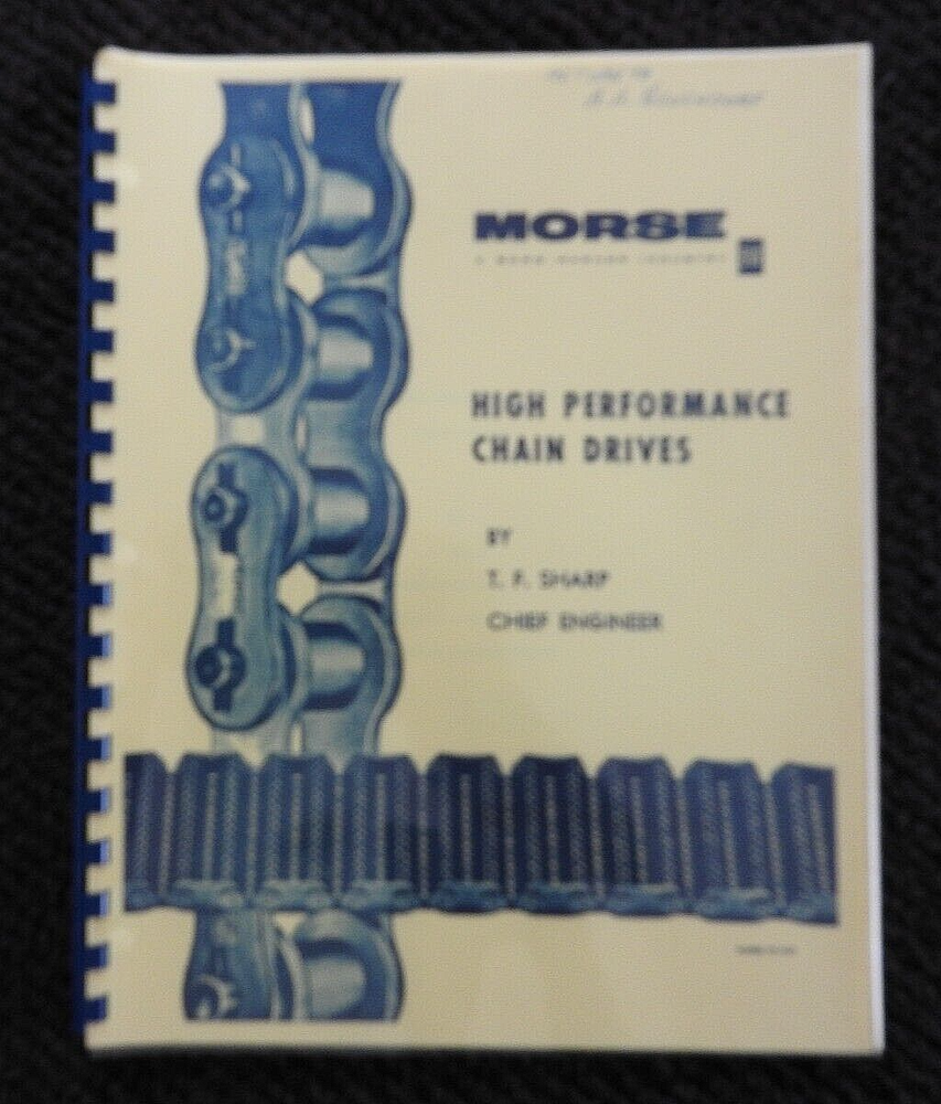 1960 Borg Warner Morse High Performance Chain Drive Engineering Manual T F Sharp
