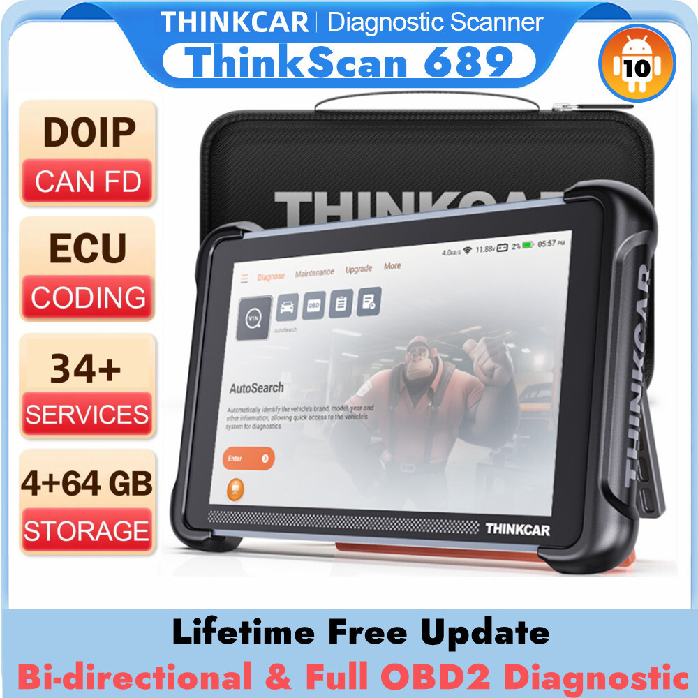 2025 ThinkScan 689 Bidirectional Car Coding Full System Diagnostic Scanner Tool