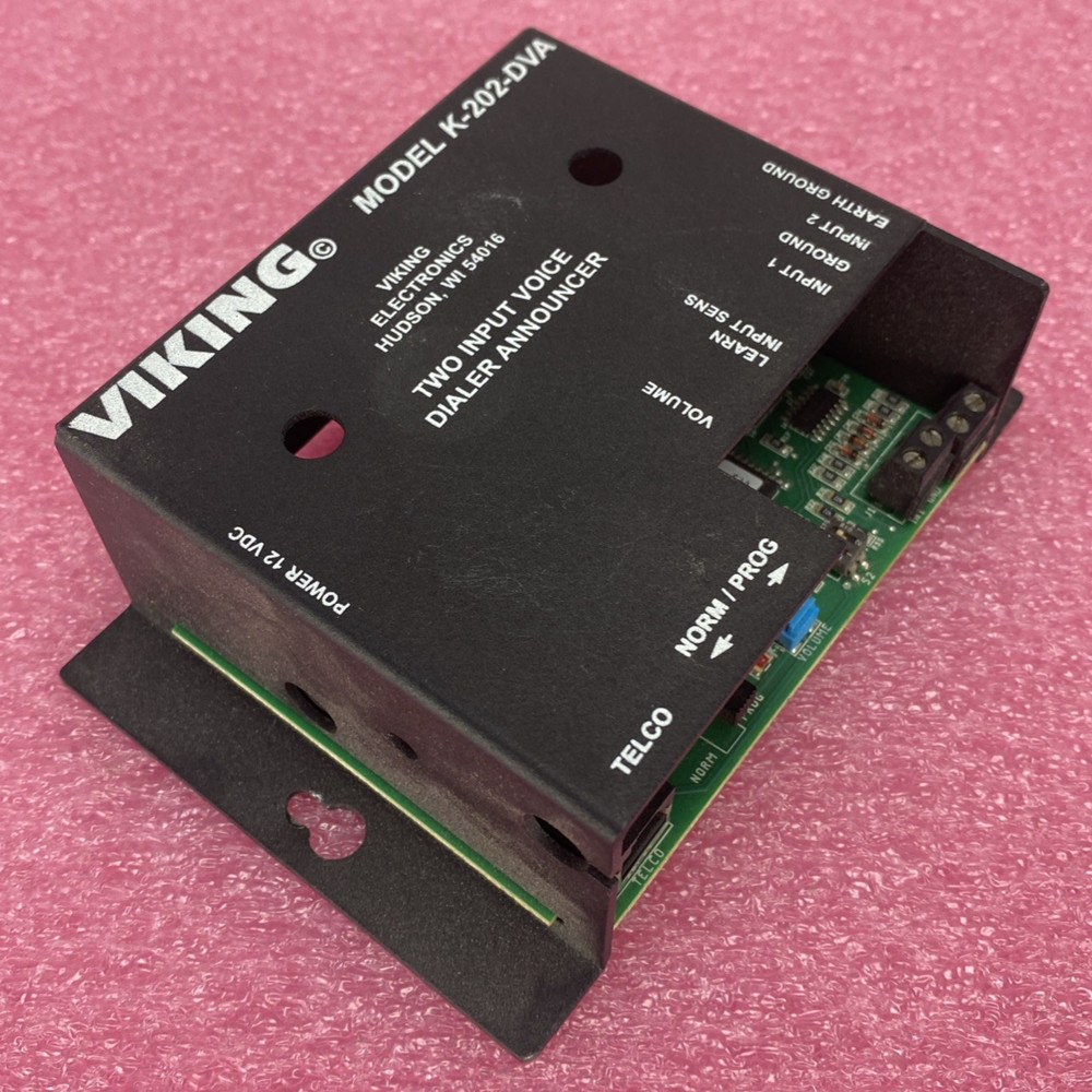 Viking K-202-DVA Two Input Voice Dialer Announcer Untested