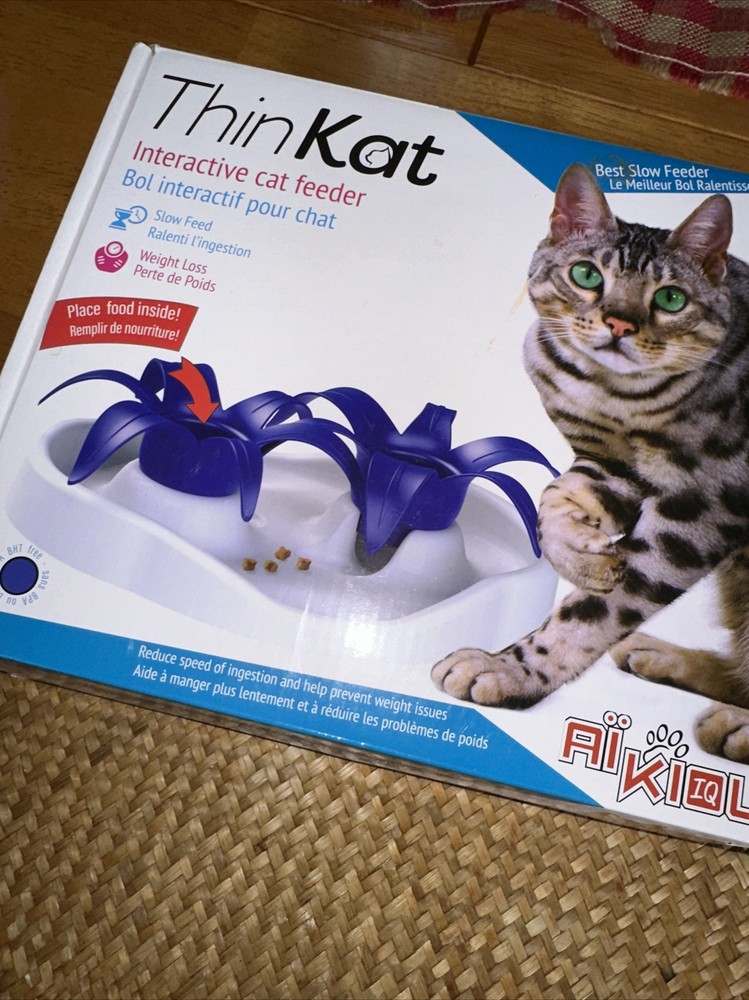 Aïkiou Thin Kat Interactive Cat Puzzle Slow Feeder, New