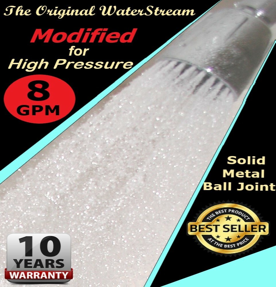 High Pressure Massage Shower Head Hotel * Modified 8 GPM with Swivel *Metal Ball