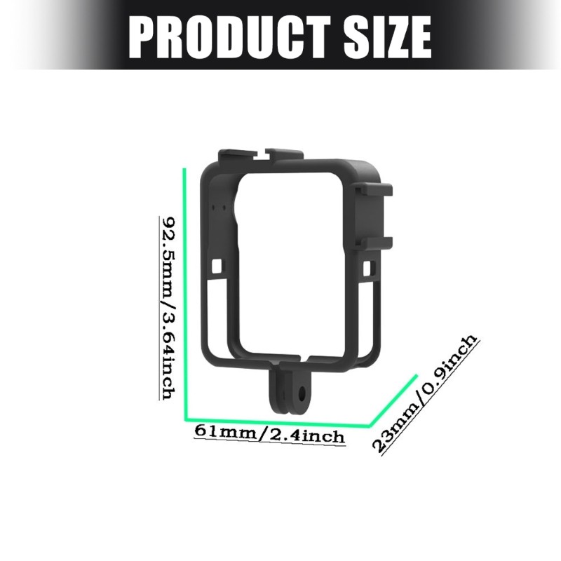 Camera Extension Holder Multiple Placement for Action Cameras Protective Frame