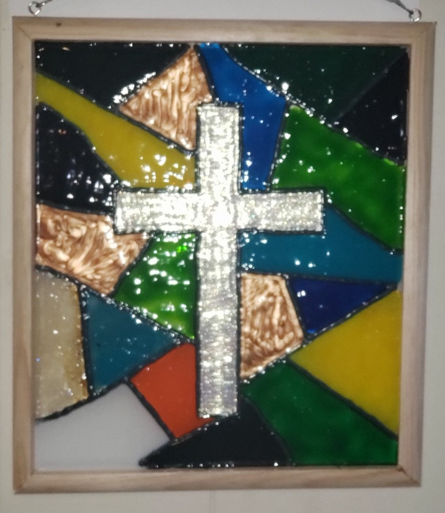 Hand Painted Stain Glass Framed Panels
