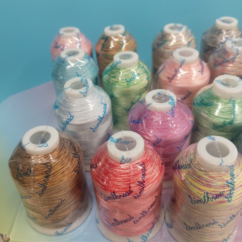 Simthreads 28 Variegated Colors Embroidery Machine Thread 1100 Yards Each