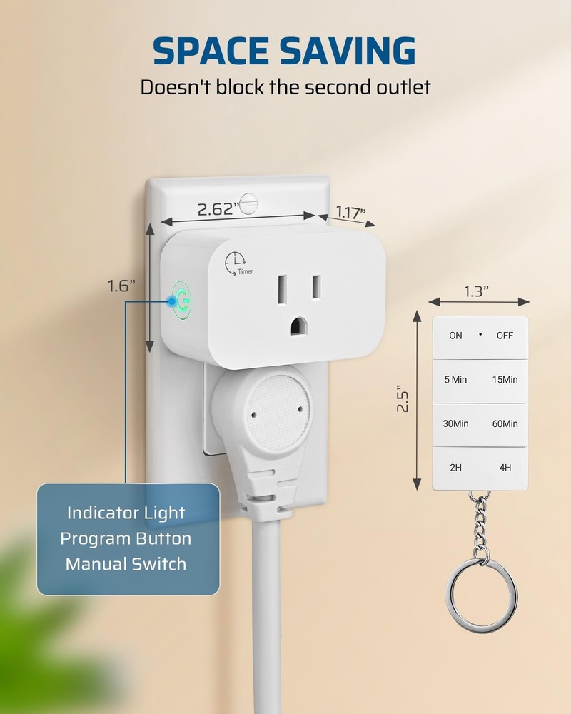 DEWNEWILS Remote Control Outlet with Timer, Indoor Remote Timer Outlet, 100FT...