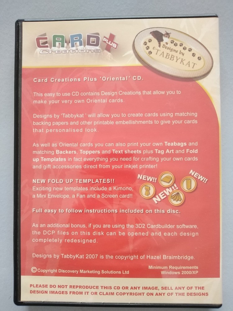 ORIENTAL - Papercraft CD Rom - Card Creations Plus