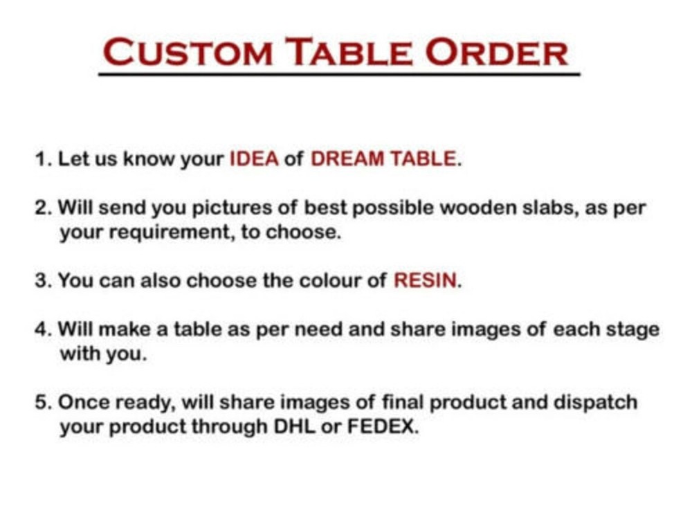 Personalized Unique Live Edge Resin Epoxy Table, Custom Blue Ocean Epoxy Resin