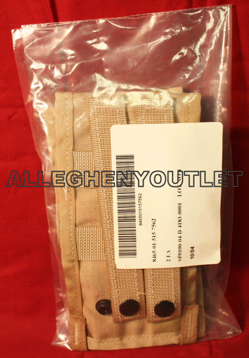 2 NEW US Military Double Mag Pouch Desert Camo, Molle Ammo Pouch