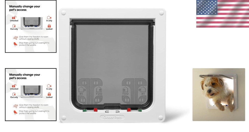 Pet Flap for Large Cats & Small Dogs - Secure Access