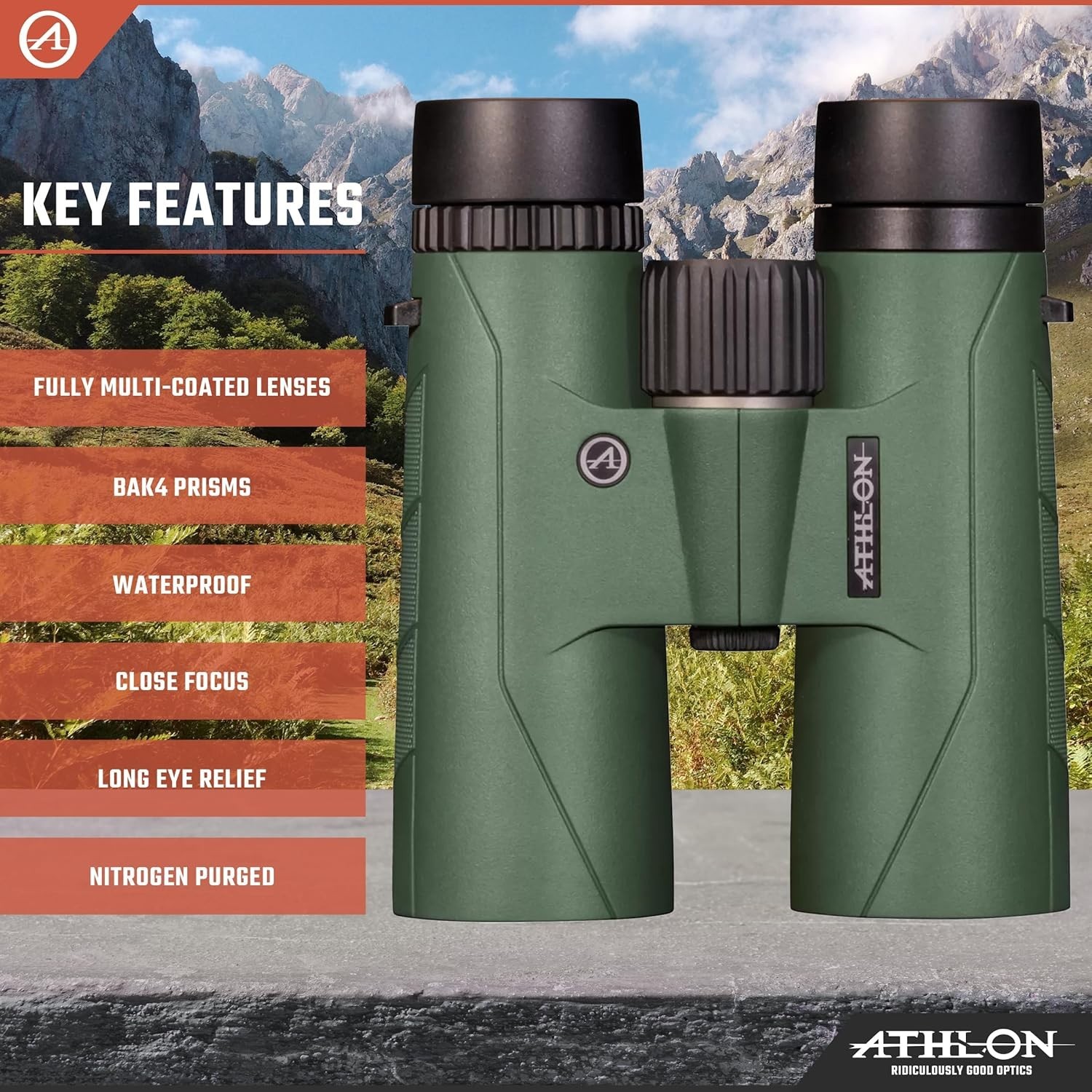 NEW Athlon Forerunner 10x42mm Hunting Binoculars With Case NIB