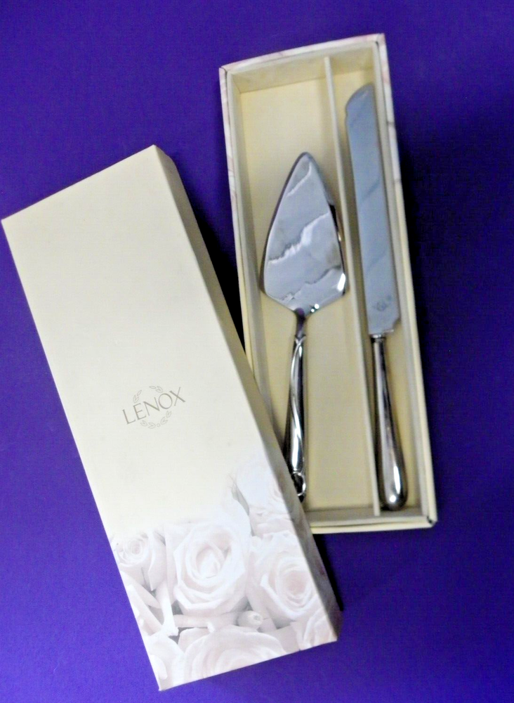 Lenox Forevermore Two-Piece Dessert Cake Serving Set w/Original Box