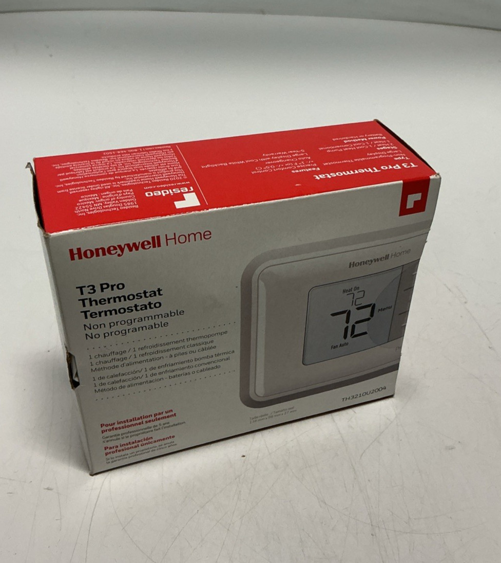 NEW, HONEYWELL, TH3210U2004, T3 NON- PROGRAMMABLE THERMOSTAT. (14H-2)