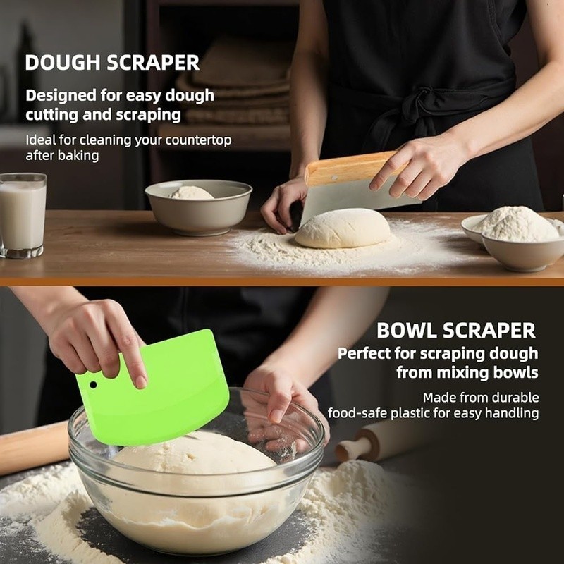 Complete Sourdough Starter Kit Bread Baking Supplies Proofing Baskets Tools Set