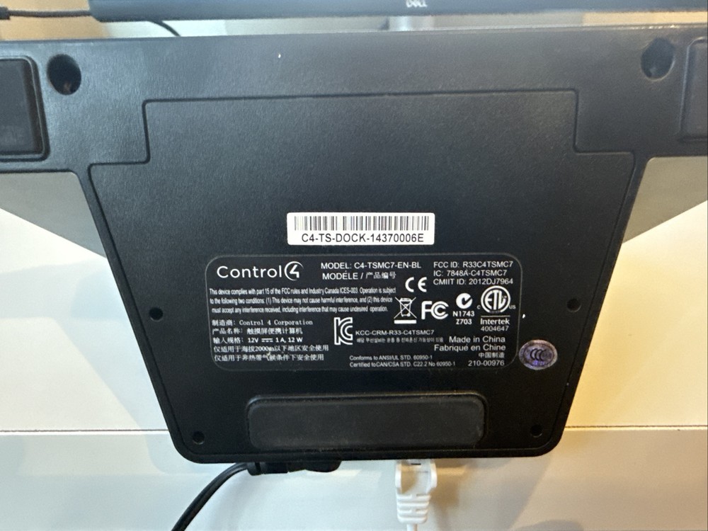 Control4 Model C4-TSMC7-EN-BL 7" Portable Touch Panel with Dock