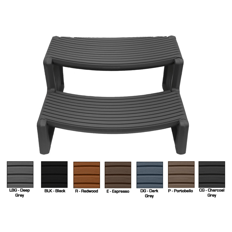 Confer Plastics HS2-LBG Spa Steps Gray 1/2" Plastic Handi-Step