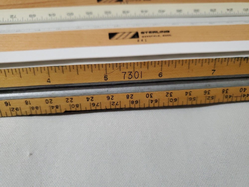 9pcs Mixed Lot Engineering Triangle Rulers Technical Drafting - Bruning Sterling