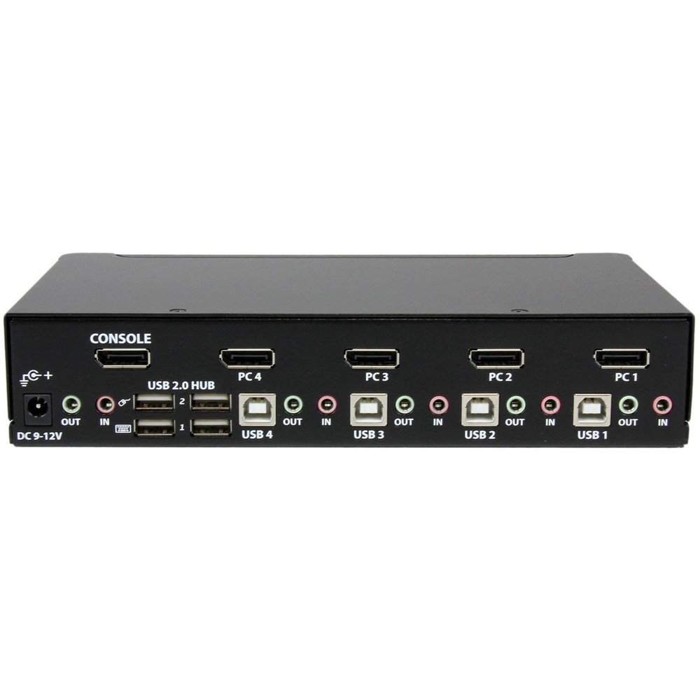 StarTech 4 Port USB DisplayPort KVM Switch with Audio