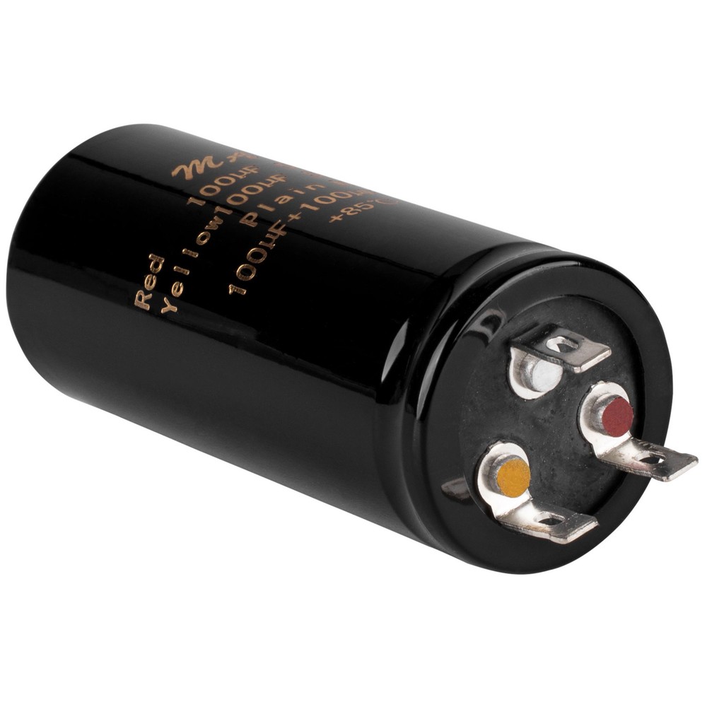 100uF + 100uF 500V Polarized Electrolytic Mult-Section Can Capacitor