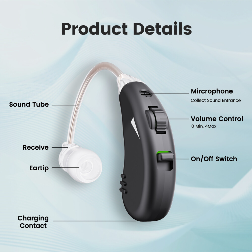 JINGHAO Rechargeable Hearing Aid Sound Device Hearing Amplifier -Refurbish