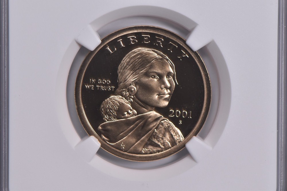 Proof 9.9 2001-S Sacagawea $1 NGC X