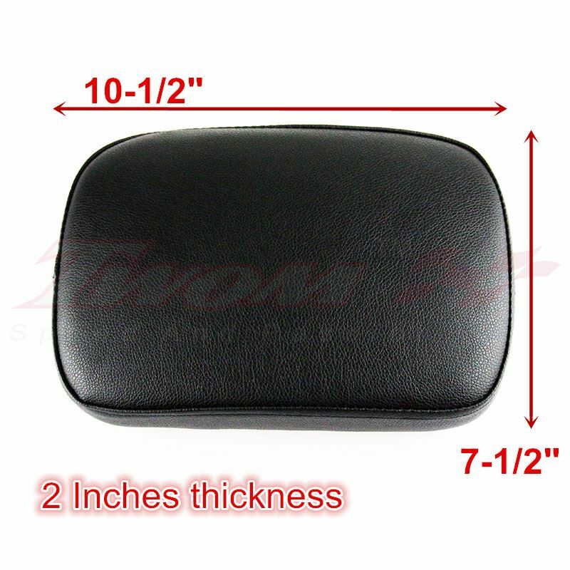 Rectangular Pillion Passenger Pad Seat 8 Suction Cup Pad For Harley Motorcycle